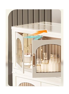 Golden 5-layer foldable storage box cabinet, storage cabinet with wheels, cube storage box, closet storage box, storage box with handle, foldable storage cabinet  - Image 5