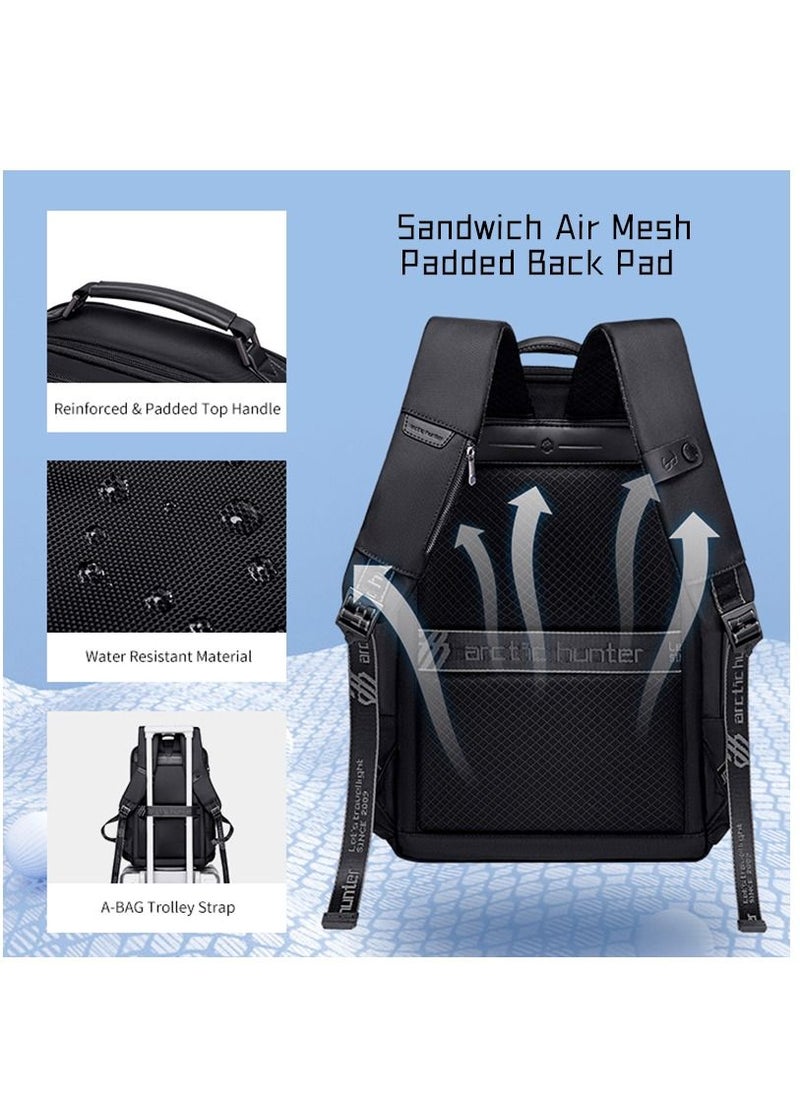 Large Business Travel Laptop Backpack Wear Resistant Durable Trip Bag with Independent Laptop and Tablet Computer Compartment B00492 Black - pzsku/ZDCF20559633B186A40DCZ/45/_/1688364378/acef5e82-d065-45d4-b54c-e6dd137ab7a2