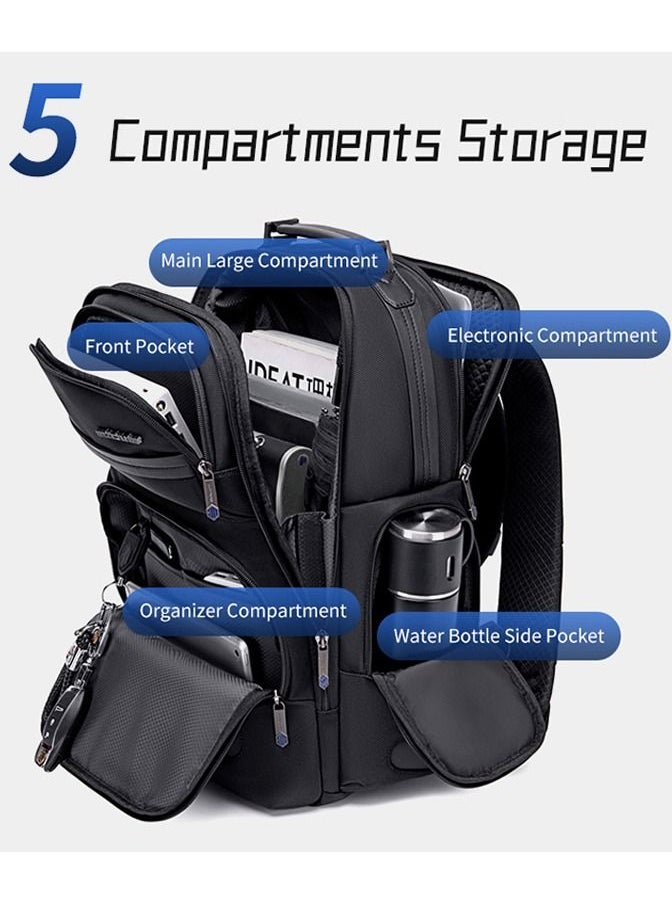 Large Business Travel Laptop Backpack Wear Resistant Durable Trip Bag with Independent Laptop and Tablet Computer Compartment B00492 Black - pzsku/ZDCF20559633B186A40DCZ/45/_/1688364381/50996fd7-abca-4a7e-aa90-908b0fab2282
