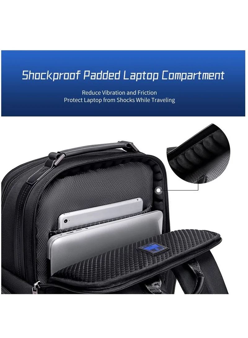ARCTIC HUNTER Large Business Travel Laptop Backpack Wear Resistant Durable Trip Bag with Independent Laptop and Tablet Computer Compartment B00492 Black
