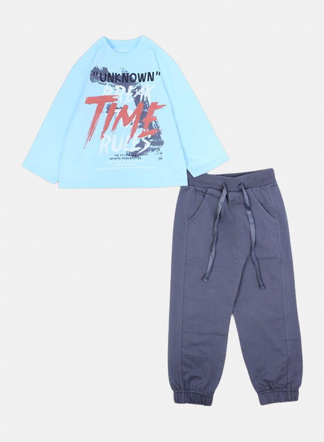 دريم طقم بيجامة أولادي قطن بتصميم "قوانين الاستراحة المجهولة" المرح - Image 1