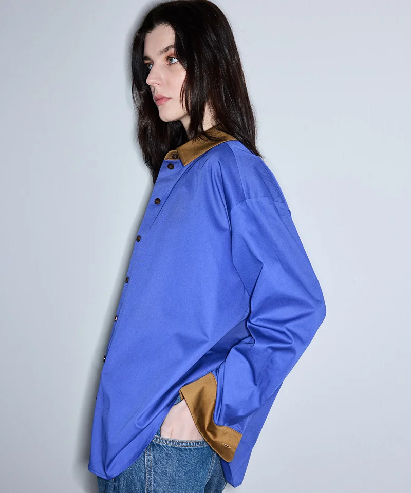 ابيكول Color-Block Poplin Shirt
