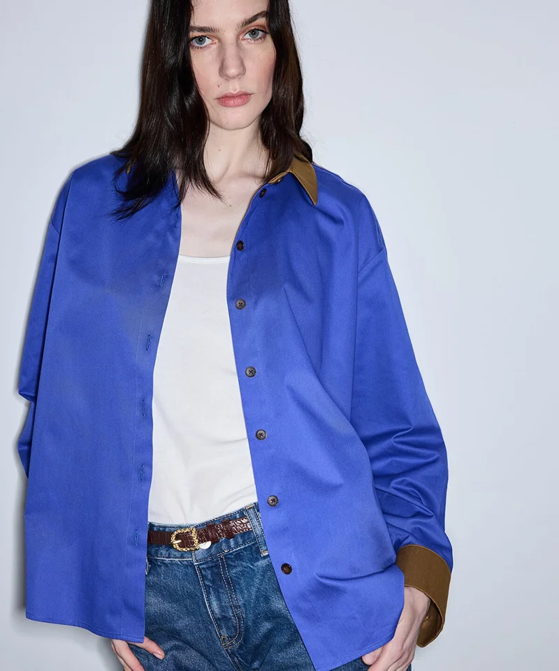 ابيكول Color-Block Poplin Shirt