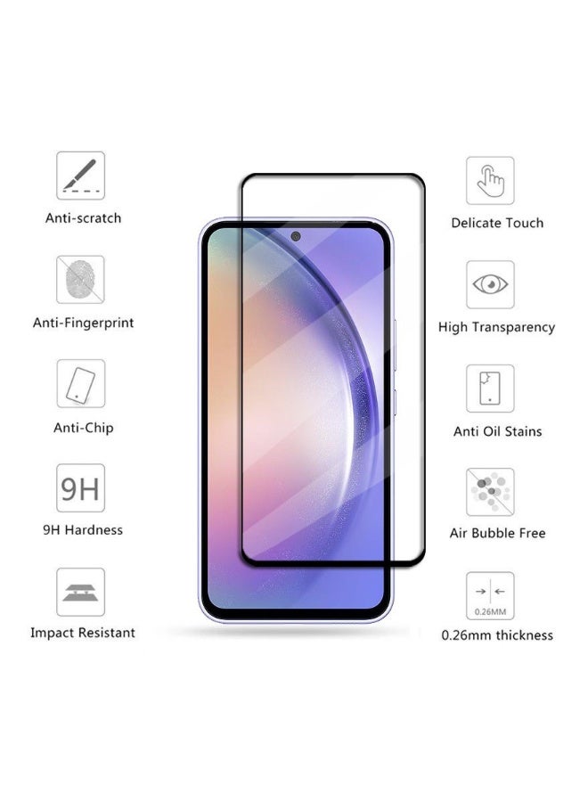 DUSALA 2 Pack Glass for Samsung Galaxy S23 FE Full Glue Screen Protector Anti Fingerprint Shatter Proof Tempered Glass with HD clarity for Samsung Galaxy S23 FE - Image 4