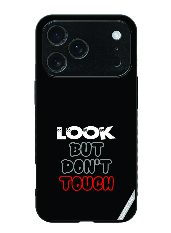 COVERSCART Protective Case Cover For Apple iPhone 17 Pro Max Look But Dont Touch Design Black