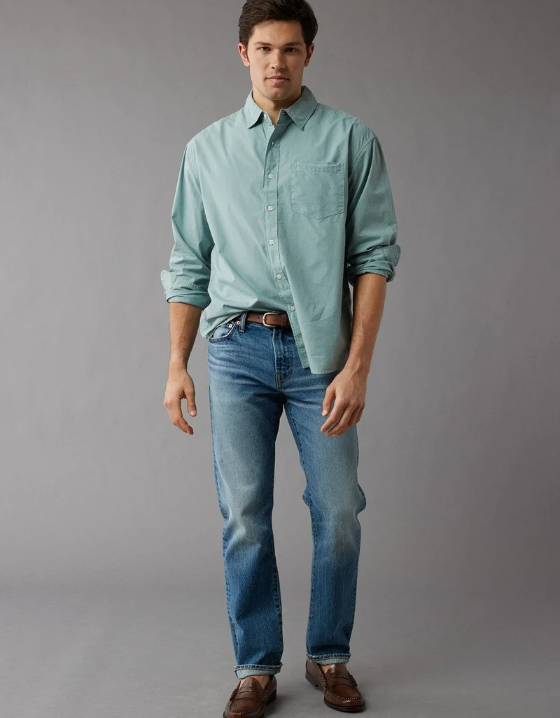 امريكان ايجل قميص بأزرار من البوبلين