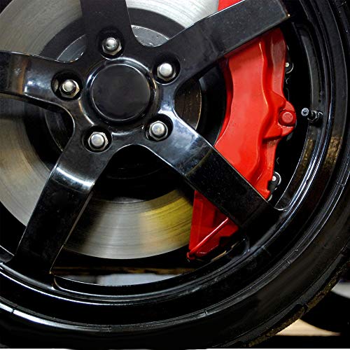 EVGATSAUTO Brake Caliper Covers, 2Pcs Aluminum Alloy Red Disc Brake Caliper Cover Car Universal Disc Brake Caliper Fake Covers Left amp Right Accessories Refit(M) - Image 3