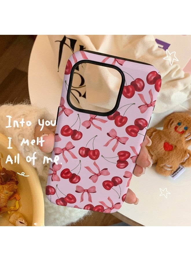 Foundation Cherry Film Magnetic 2-in -1 Suitable For Apple 16pro Mobile Phone Case 15/14/13/12 Soft Shell Hard Shell-Color: Frosted-film 2-in-1-Applicable Models:Apple 12