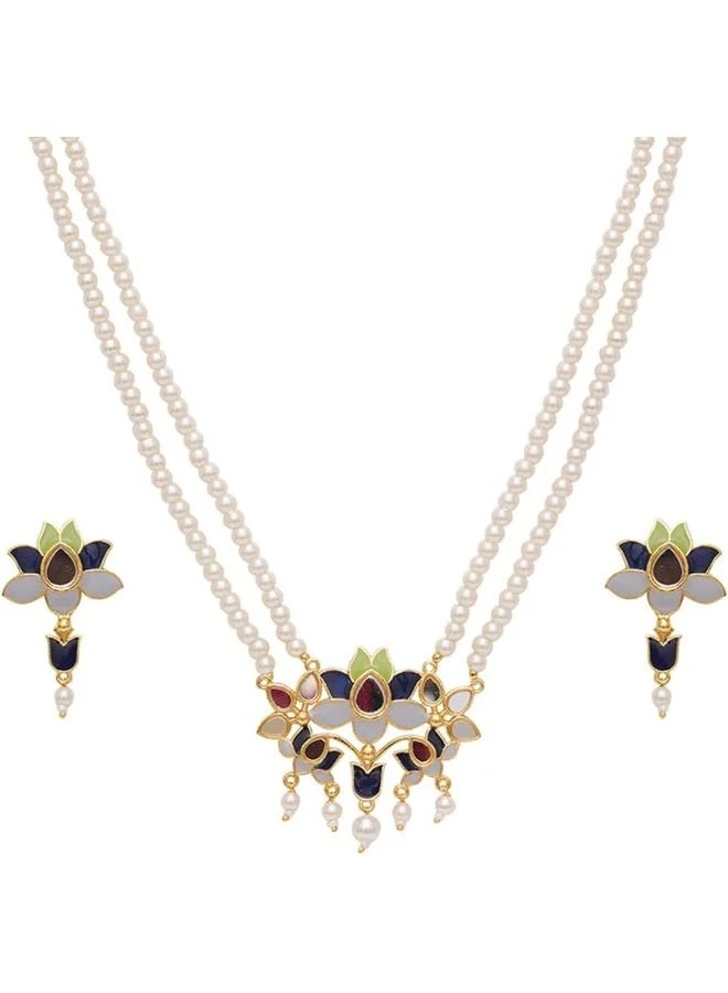 فويلا مجموعة مجوهرات فويا مزينة بألوان احتفالية مطلية