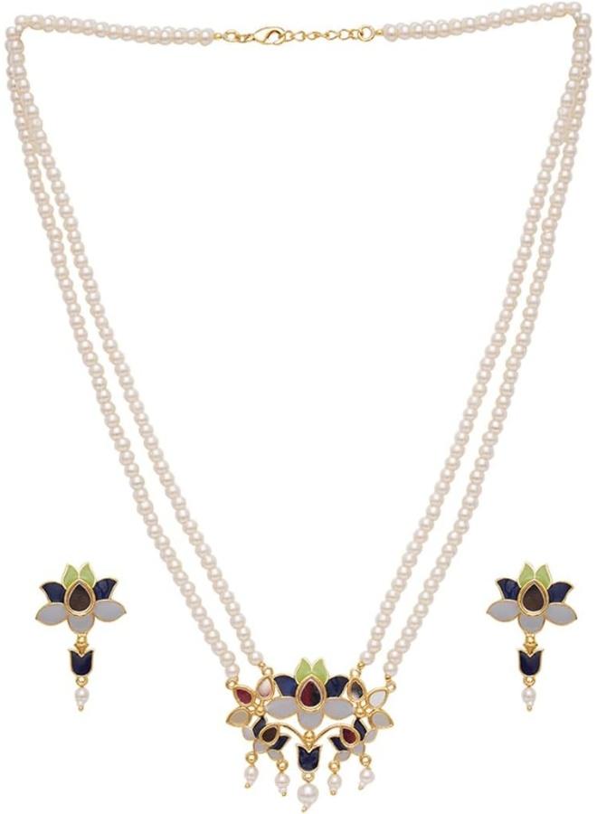 VOYLLA Festive Hues Adorned Plated Jewellery Set - Image 4