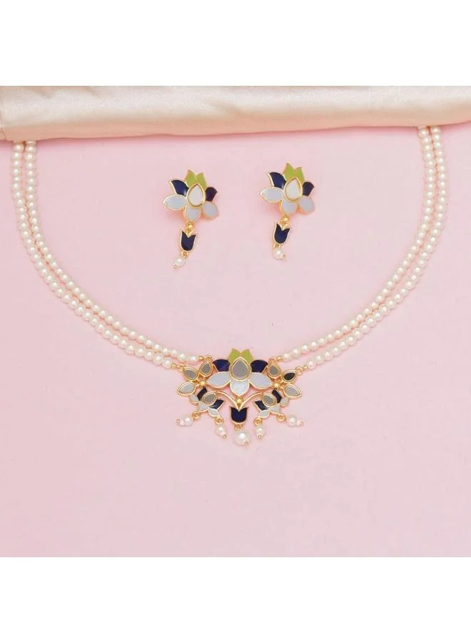 فويلا مجموعة مجوهرات فويا مزينة بألوان احتفالية مطلية