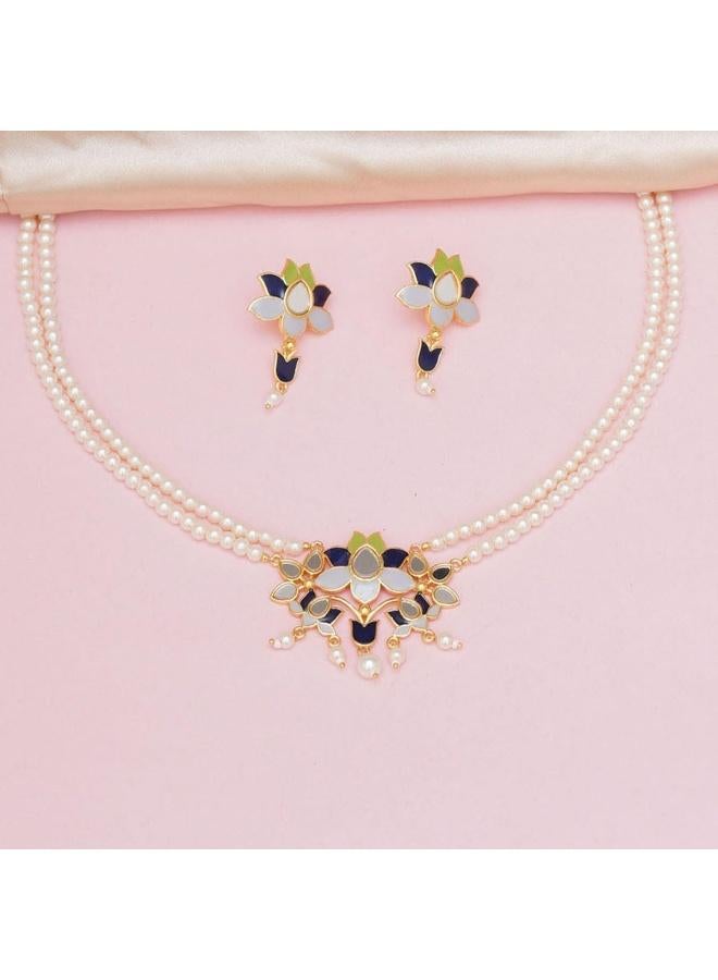 VOYLLA Festive Hues Adorned Plated Jewellery Set - Image 2