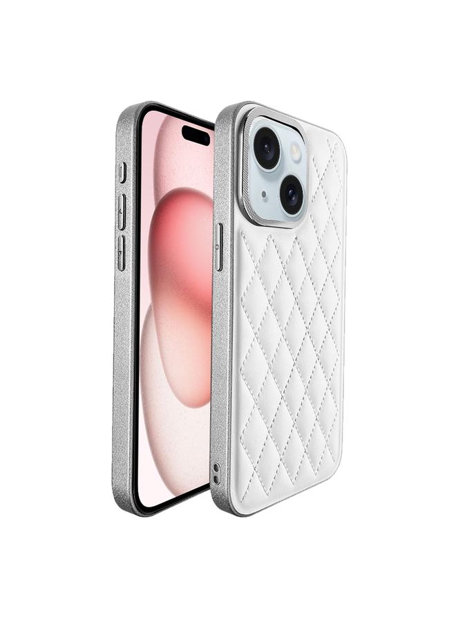 اس-توب جراب لهاتف iPhone 15 Plaid Series 9D مطلي كهربائيًا - Image 1