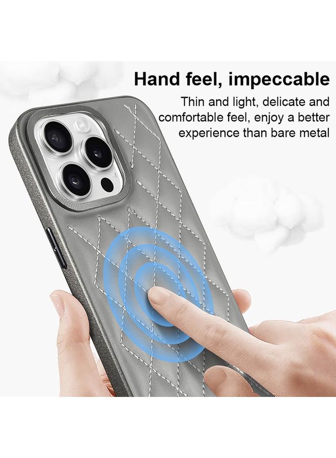 اس-توب جراب لهاتف iPhone 15 Plaid Series 9D مطلي كهربائيًا - Image 3