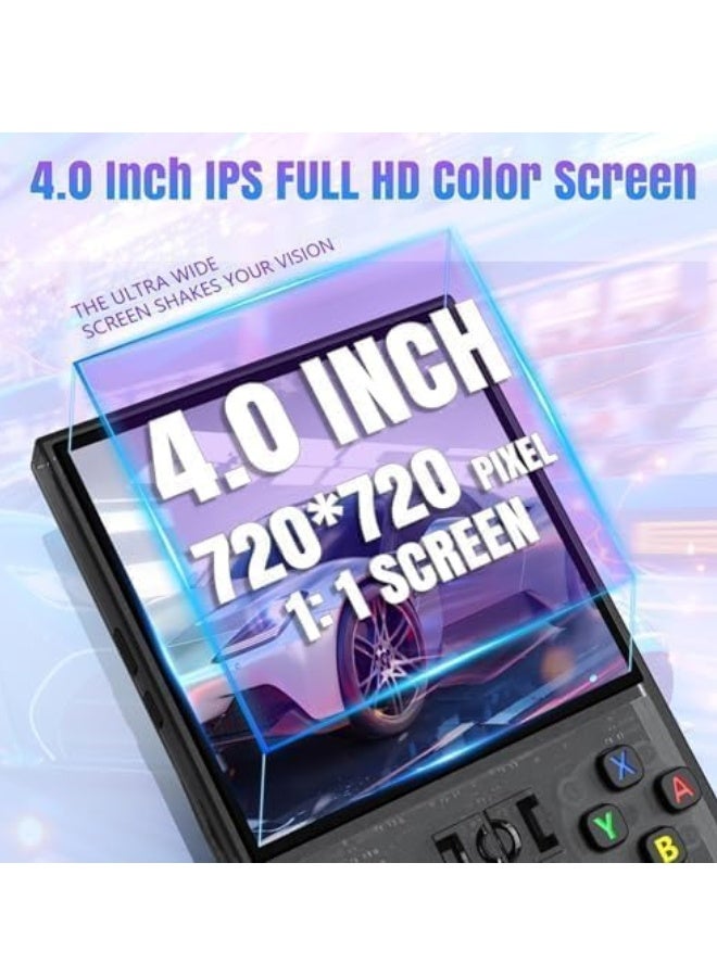 TIGER 2025 Upgraded Handheld Game Console with Open Source Linux System, 4.0 Inch HD IPS Screen, Portable Video Gaming Player with Multimedia Support, Retro Pocket Console for Travel, Black - Image 3