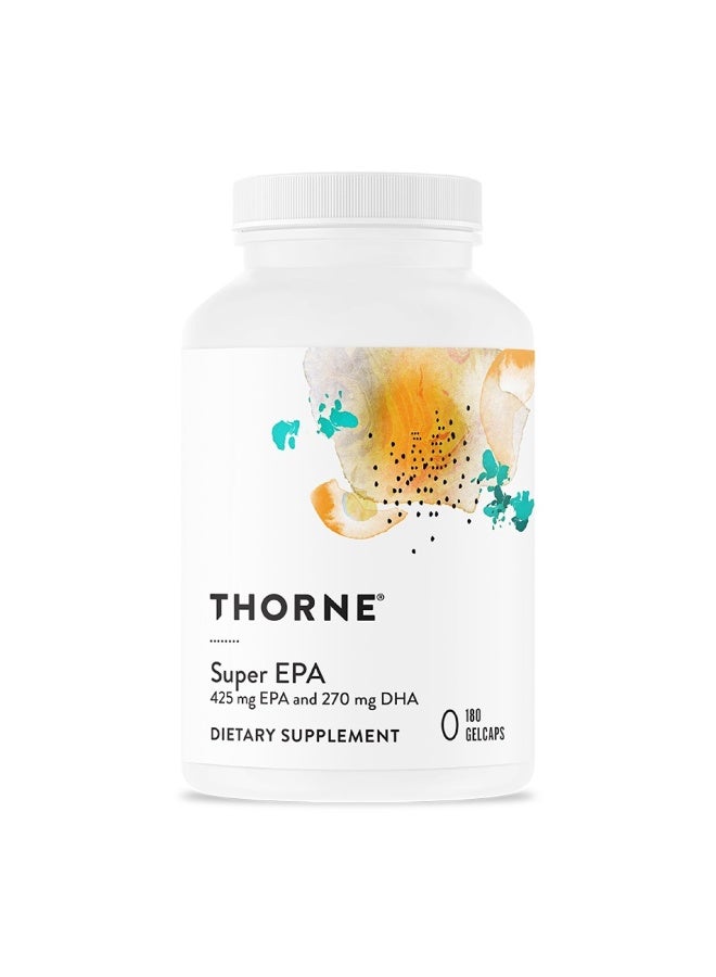 Thorne Super EPA - 425 MG EPA And 270 MG DHA Dietary Supplement 180 Gelcaps - Image 1