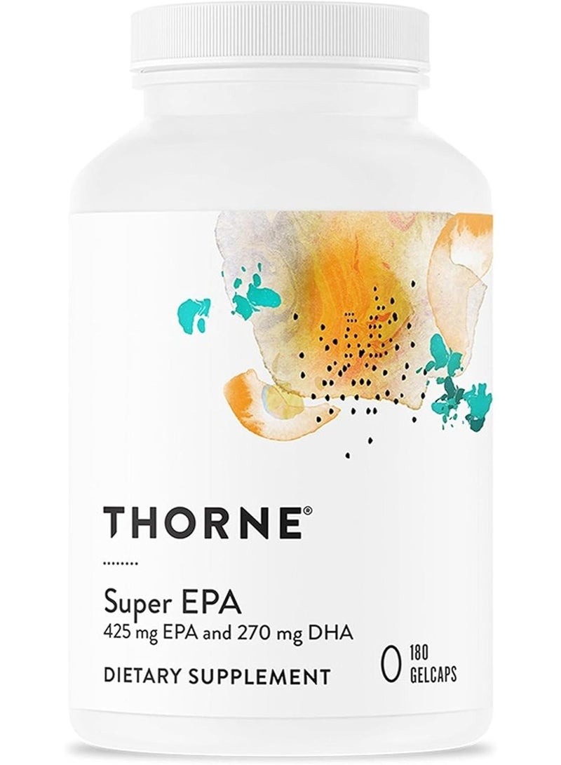 Thorne Super EPA - 425 MG EPA And 270 MG DHA Dietary Supplement 180 Gelcaps - Image 1
