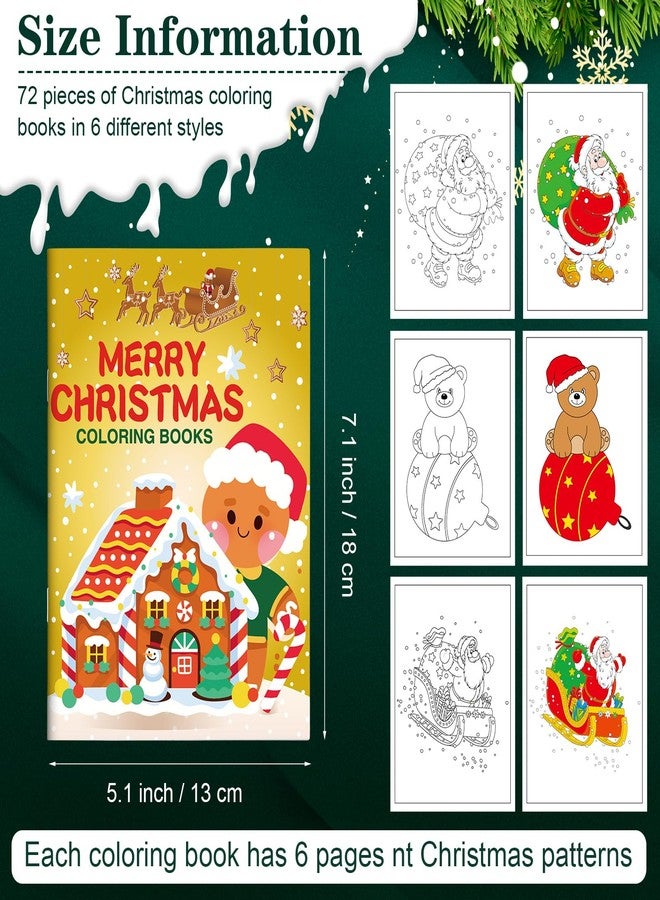 زانماي كتاب تلوين عيد الميلاد للأطفال من زانماي، 72 قطعة، هدايا مثالية لحفلات عيد الميلاد، كتاب رسم وأنشطة فنية يمكنك صنعها بنفسك، هدية للأولاد والبنات، جوائز، أكياس هدايا، حشو، لوازم حفلات - Image 2