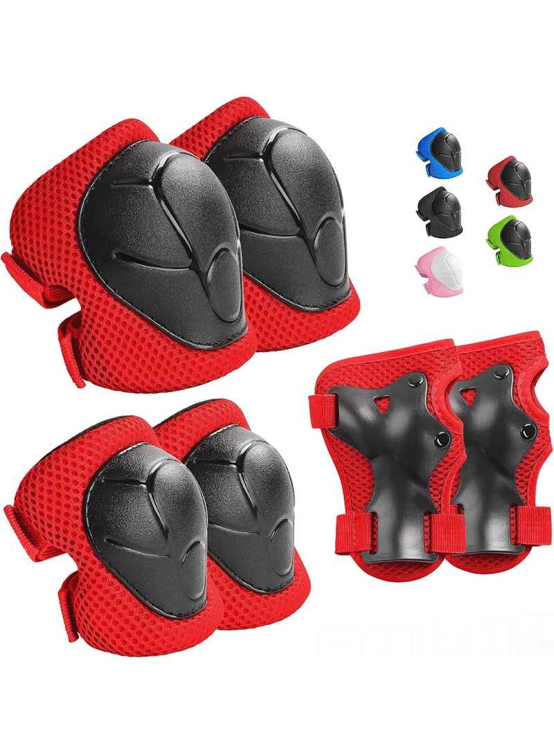 Kids Protective Gear Set, 3 in 1 Knee Pads Elbow Pads and Wrist Guards for Kids Ages 3-14, Toddler Safety Pads for Skating, Cycling, Bike, Rollerblading, and Scooter - Image 1