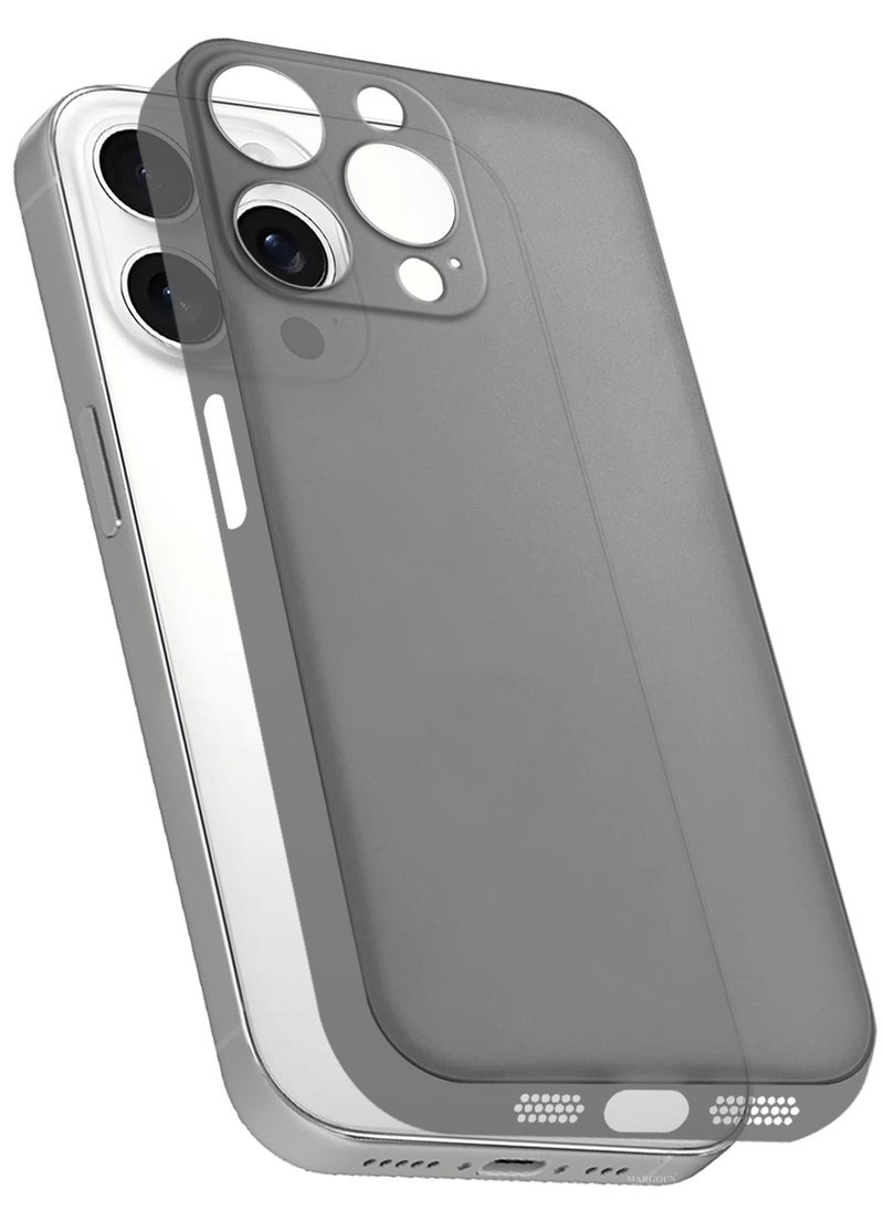 CATANES (for iPhone 15 Pro Max) 2Packs Case Cover Air Skin Series Back Cover Sturdy Durable Thin Case Drop Protection Cover - Transparent Grey  - Image 3
