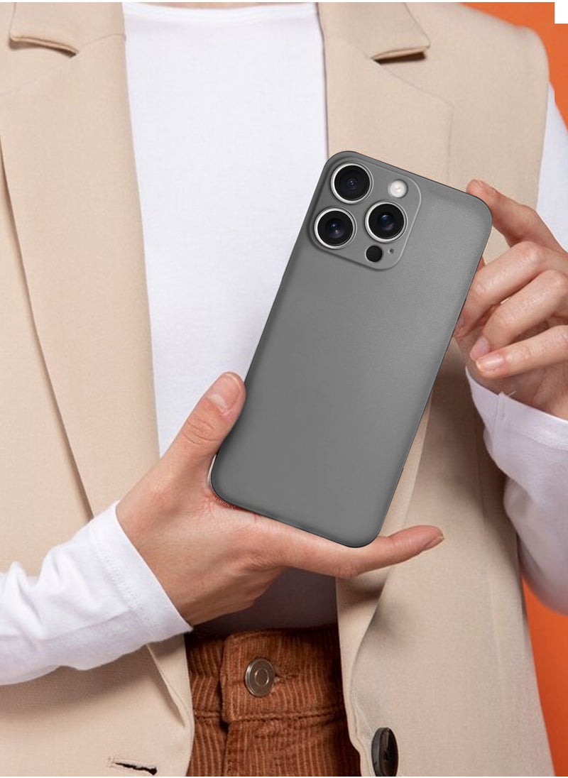 CATANES (for iPhone 15 Pro Max) 2Packs Case Cover Air Skin Series Back Cover Sturdy Durable Thin Case Drop Protection Cover - Transparent Grey  - Image 4