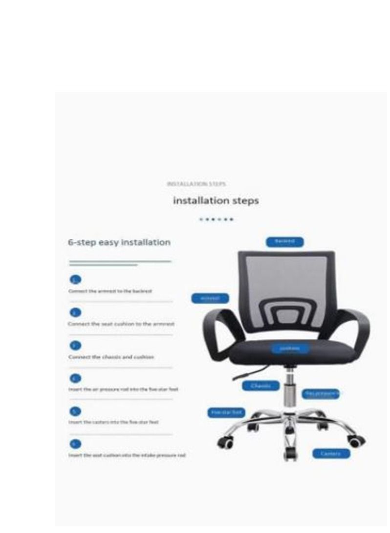 Generic Adjustable Office Chair Black 49*49*70cm  - Image 3