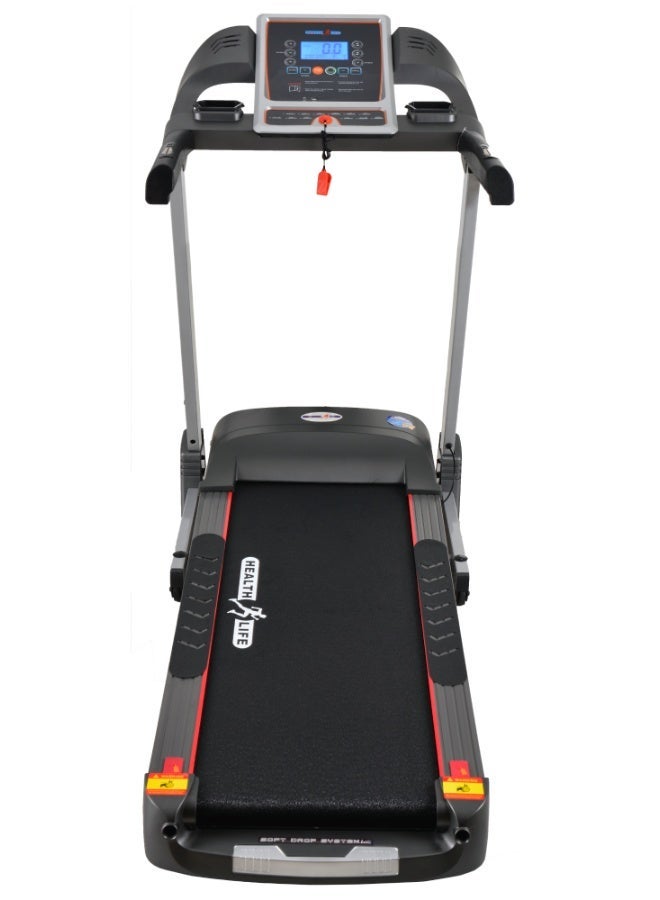 هيلث لايف V3500S-جهاز مشي كهربائي قابل للطي محرك دي سي 3.5 حصان 130 كجم مع ميزان هدية، أسود/رمادي - Image 3