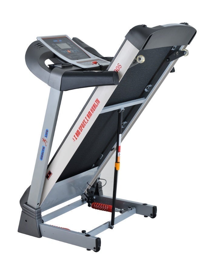 هيلث لايف V3500S-جهاز مشي كهربائي قابل للطي محرك دي سي 3.5 حصان 130 كجم مع ميزان هدية، أسود/رمادي - Image 4