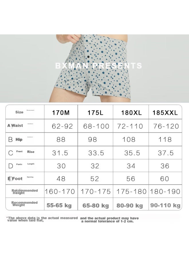 Bxman Pure Cotton Loose Boxer Briefs For Men, Knitted Elastic Aro Pants, Plus Size, 3 Pairs Y6103, 180xl - Image 5