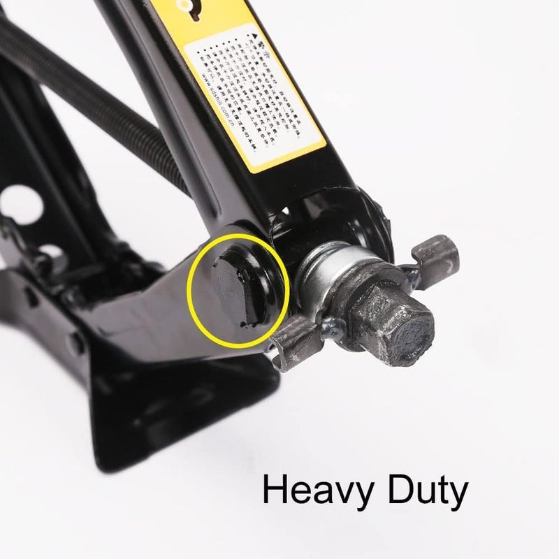 Alark جاك رفع مقص ثقيل من ألارك بقدرة 1 طن للسيارات - جاك هيدروليكي محمول للمرآب وحالات الطوارئ على الطريق مع مقبض التوفير القوي - Image 4