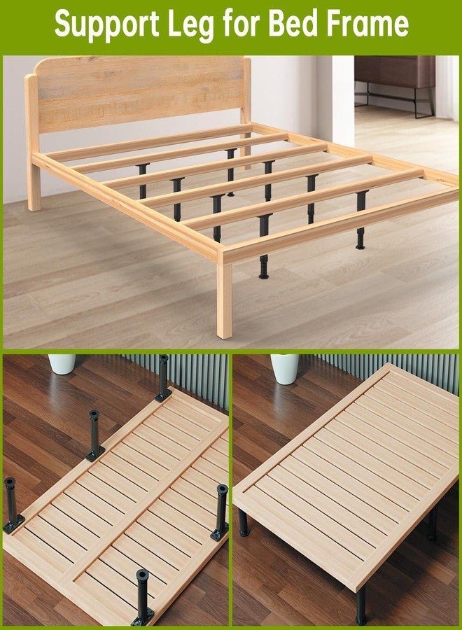 Yuleimy 6PCS Adjustable Height Bed Support Legs (5.1"-8.3"),Bed Frame Legs for King Queen Bed Slats,Bed Slat Support Bed Frame Center Support, Furniture Leg Replacement Kit,Bed Frame Support Legs with Screws - Image 2