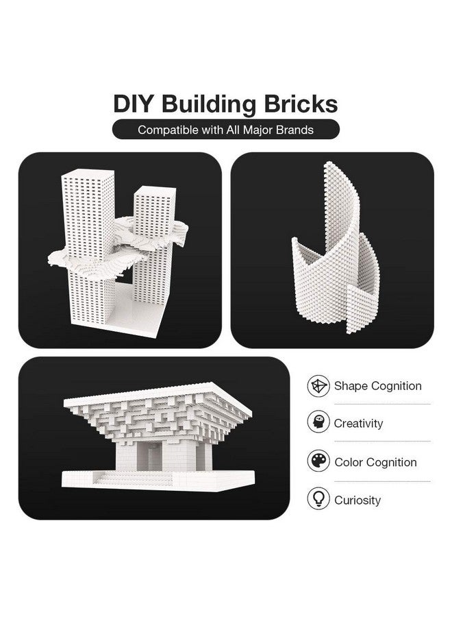 Lekebaby Building Bricks 1500 PCS Basic Building Blocks, Compatible with All Major Brands (White) - Image 4