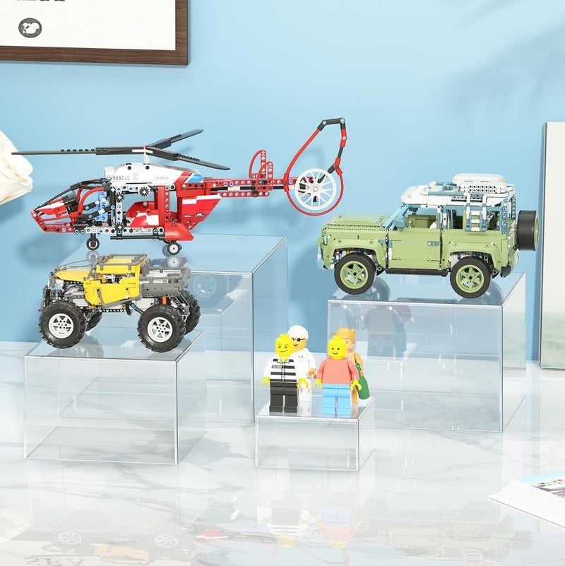 TPGP OKBHTS 6 Clear Acrylic Display Boxes Set - Food Stands & Buffet Risers with Hollow Bottoms - Image 4