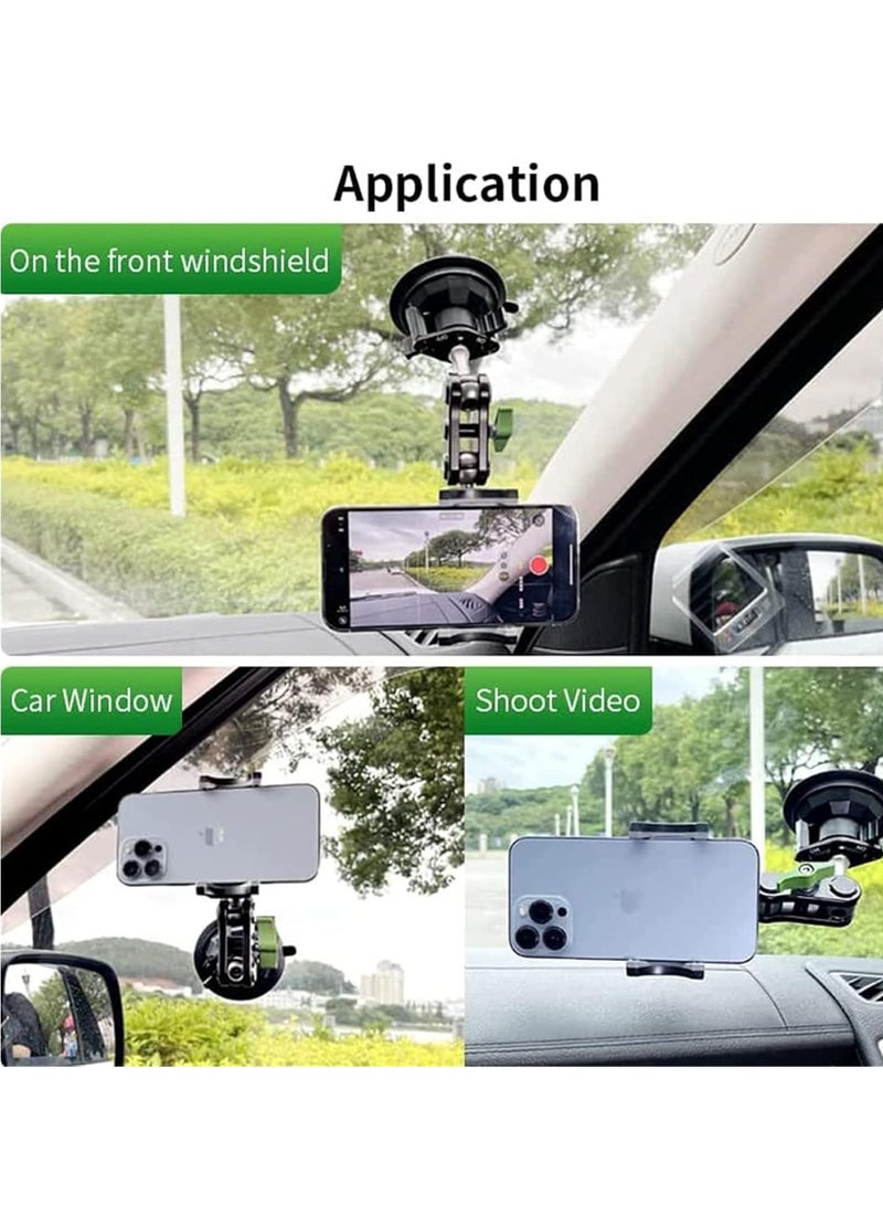 TIGER Universal Ball Head Arm for Phone – 360° Rotatable & Retractable Car Mount, Ballhead Magic Arm Suction Cup Holder, Car Basic Sucker Arm, GPS Holder for Car Windshield, Dashboard & Window - Image 4