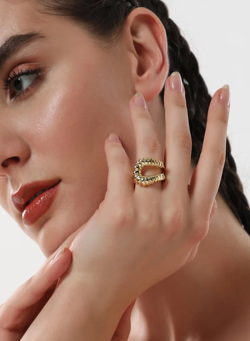 سوهي خاتم إصبع نسائي قابل للتعديل بتصميم صدف