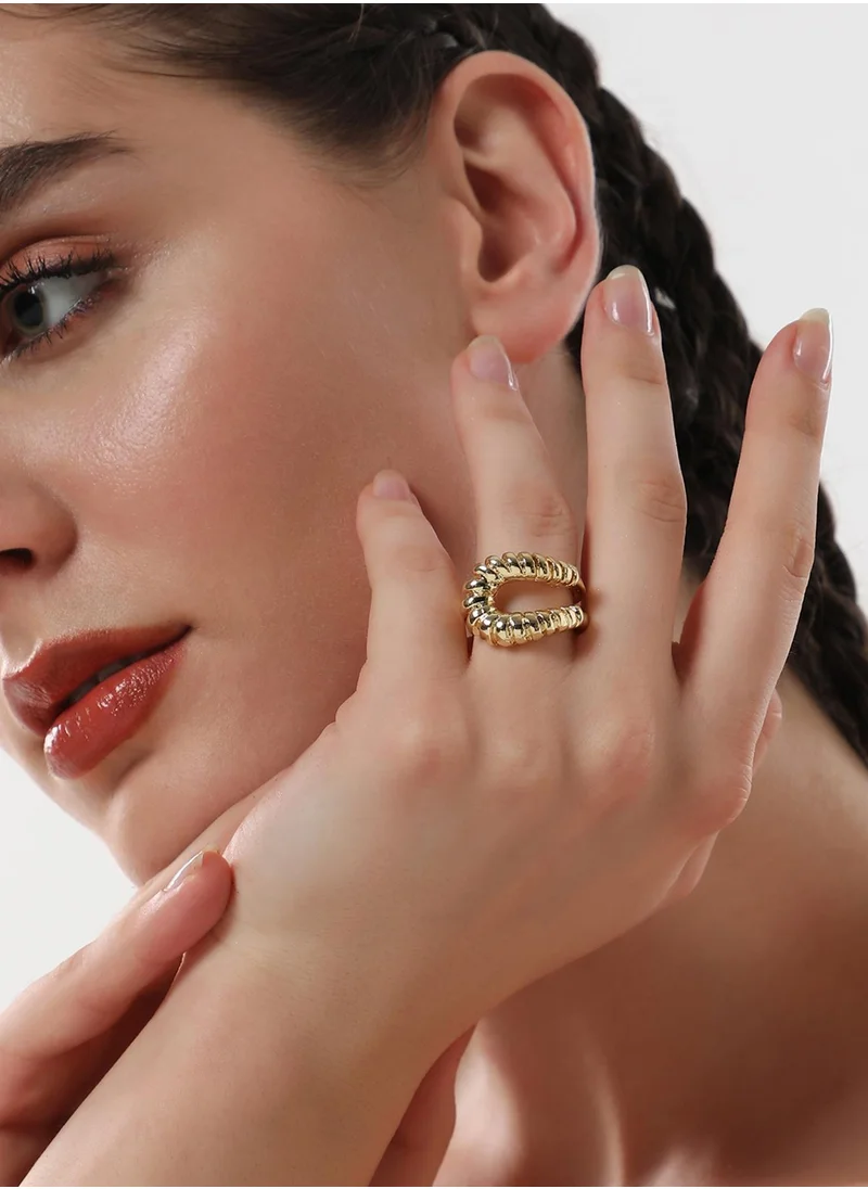 SOHI Adjustable Mollusks Statement Finger Ring