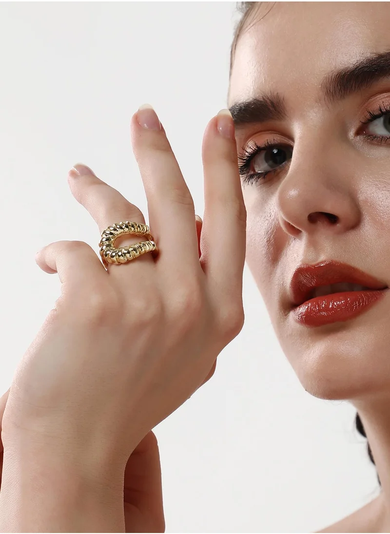 SOHI Adjustable Mollusks Statement Finger Ring