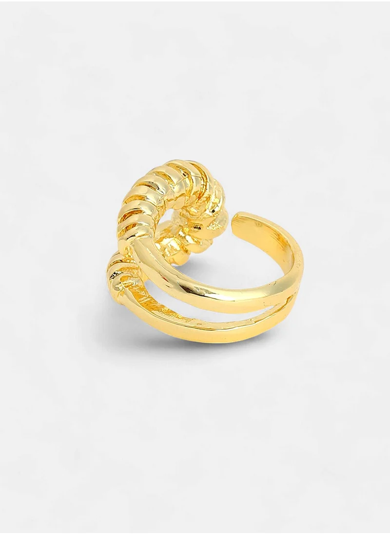SOHI Adjustable Mollusks Statement Finger Ring