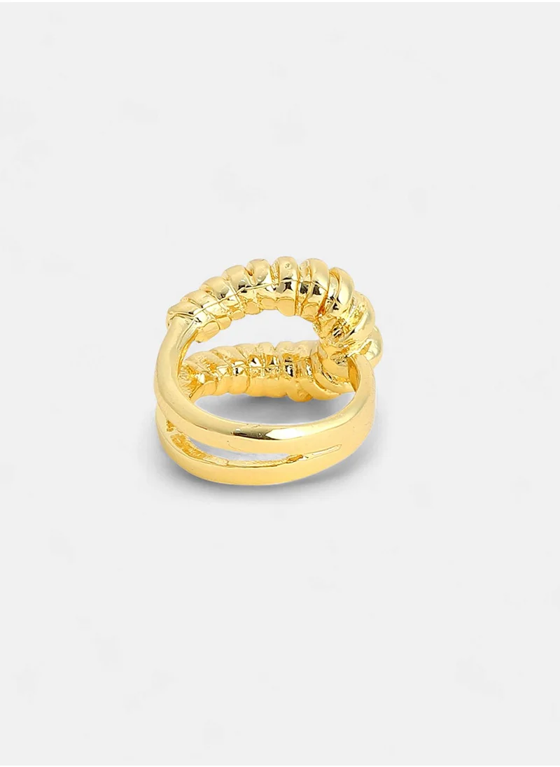 SOHI Adjustable Mollusks Statement Finger Ring