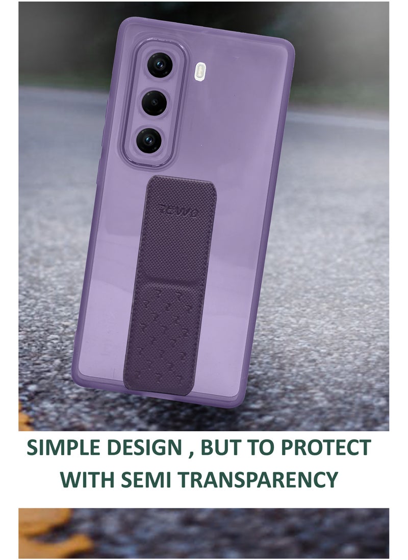 Generic For Infinix Hot 50 Pro Plus - Cool Glossy Coluorful Semi Transparent Well Protected Silicone Case - Violet  - Image 2