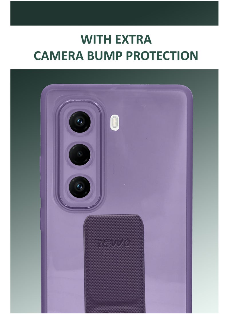 Generic For Infinix Hot 50 Pro Plus - Cool Glossy Coluorful Semi Transparent Well Protected Silicone Case - Violet  - Image 3