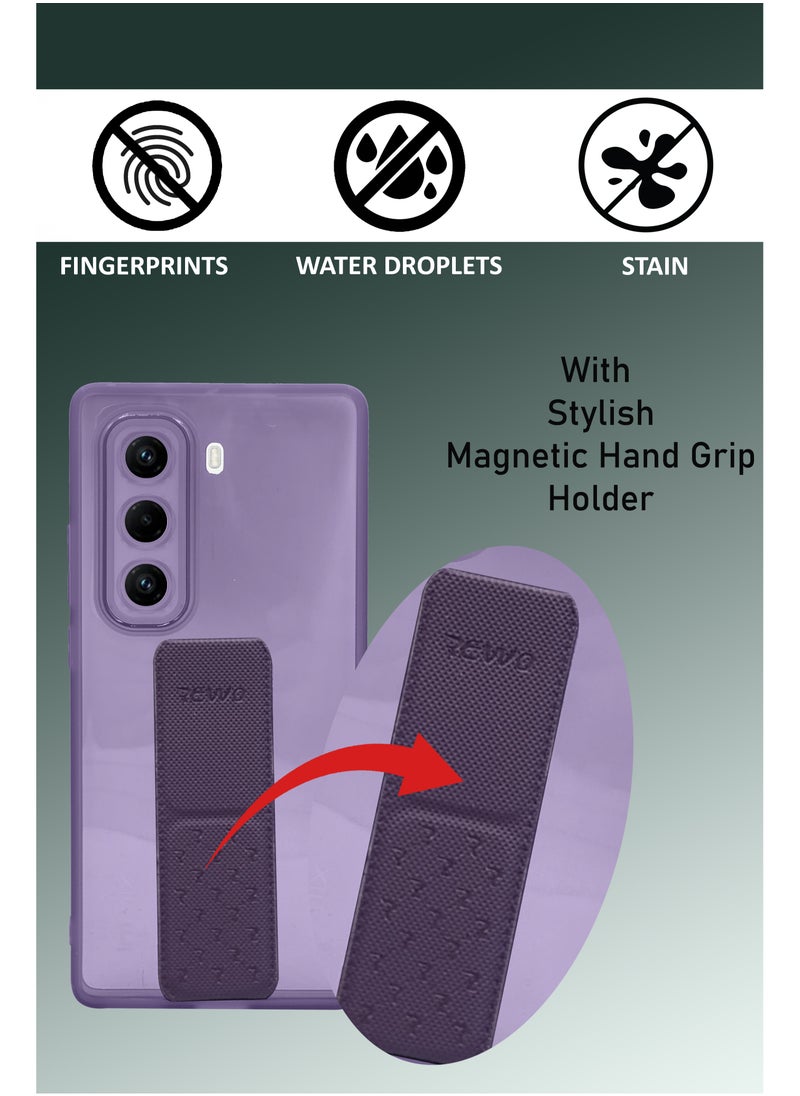 Generic For Infinix Hot 50 Pro Plus - Cool Glossy Coluorful Semi Transparent Well Protected Silicone Case - Violet  - Image 4