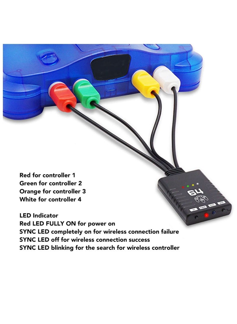 Captaintech Wireless Controller Adapter, Bluetooth Controller Adapter for N64 Console, Multiplayer Bluetooth Controller Adapter, Compatible with PS3/PS4/PS5, Xbox One S, Series X/S, Switch Pro - Image 3