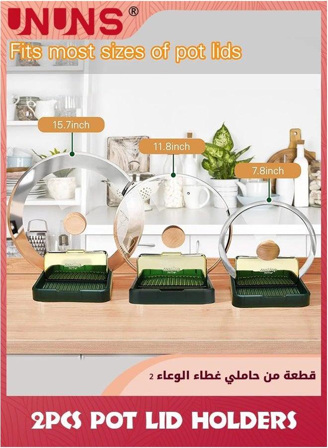 يو إن يو إن أس 2 Pack Spoon Rest With Lid Holder,Spatula Ladle Pot Utensil For Countertop,Kitchen Gadgets Accessories Cooking - Image 4