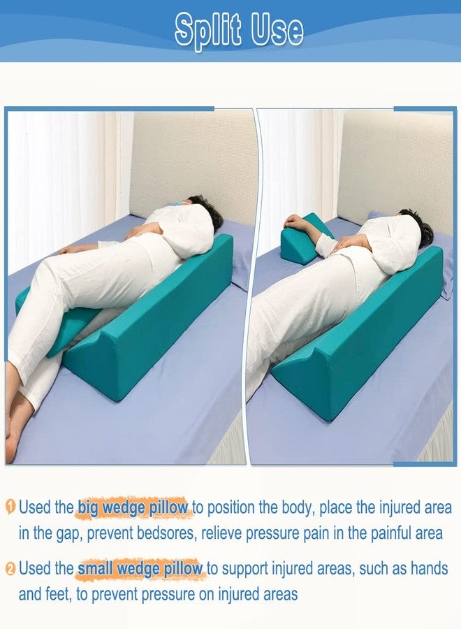 Mistuki Bedsore Turning Wedge Pillow Side Sleeping Body Positioning Anti Bed Sores Treatment Bedridden Elderly Patient Foam Cushion Prevent Pressure Ulcer Incline Wedge Medical Nursing Care After Surgery - Image 3
