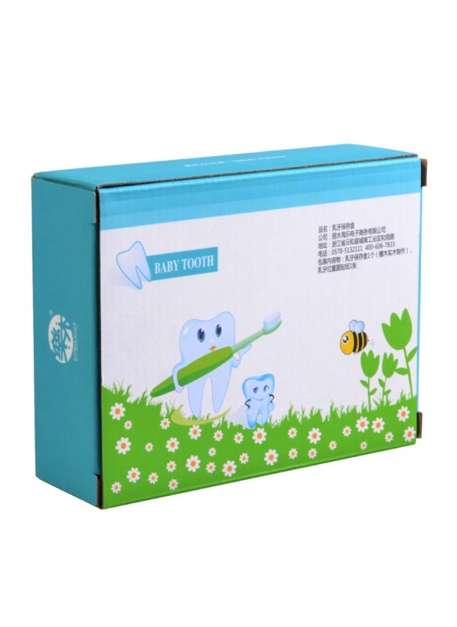 Children's Male And Female Baby Deciduous Teeth Box Wooden Photo Frame For Deciduous Teeth Fetal Hair Collection Memorial Storage Box Tooth Storage Box-Color:Wooden Photo Frame Teeth Storage Box  - Image 5