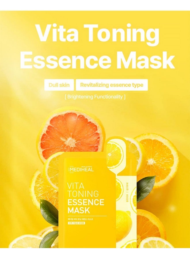 ميدي هيل قناع ميدي هيل فيتا تونر إيسينس، قناع ورقي للوجه منشط ومتوازن للبشرة الباهتة، مركب فيتا ونياسيناميد، سليلوز صديق للبيئة ومضاد للحساسية، 15 قناعًا - Image 2