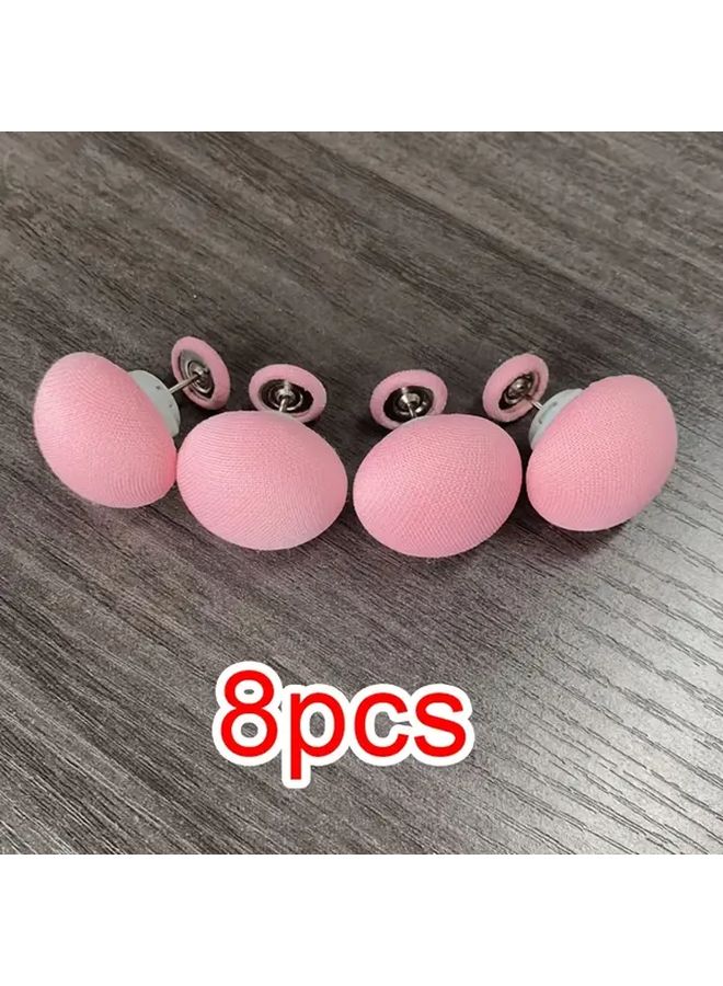 Pink 8 Sets Automatic Quilt Fixer with Detachable Buckle Heavy Duty Corner Clips No Tools Needed for Bed Sofa Couch - Image 1