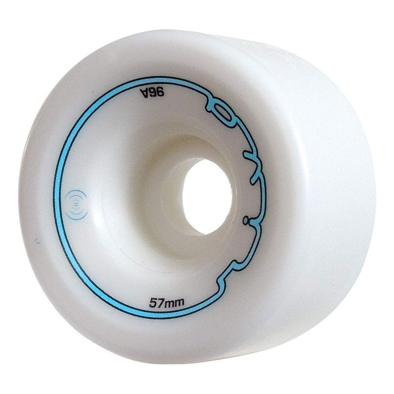 Riedell Riva Wheels - Quad Roller Skate Wheels - 4 Pack of 32mm x 57mm 96A Wheels | White - Image 1
