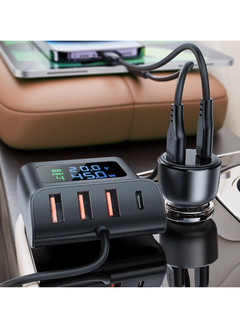 ACEFAST Fast Charge Car HUB Charger B11 (1xUSB-C+3xUSB-A) 138W - Image 4